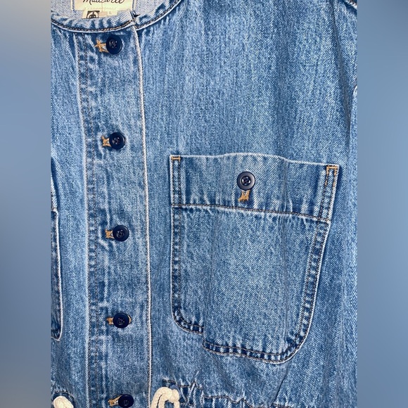 Madewell Claremont Drawstring Denim Jacker in Sz Large NWOT - Picture 2 of 11